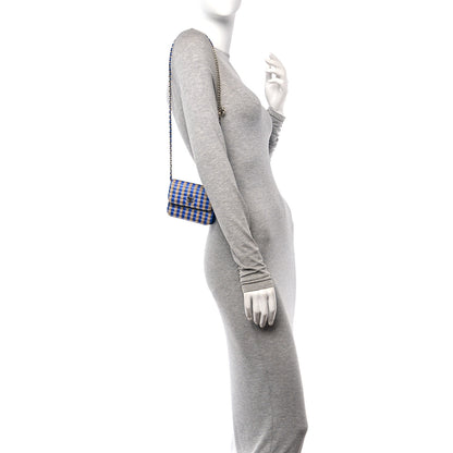 Chanel Raffia Jute Striped Belt Bag Blue Beige 2 of 14