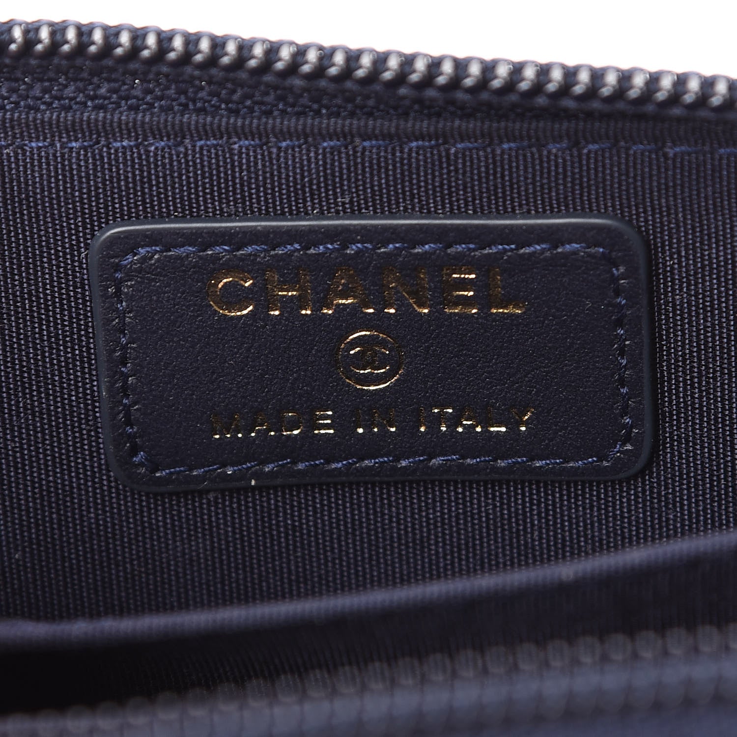 Chanel Caviar Quilted Boy Zip Around Coin Purse Wallet Navy 5 of 7