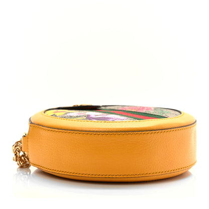 Gucci GG Supreme Monogram Flora Web Mini Ophidia Round Shoulder Bag Beige Multicolor Crop 8 of 9