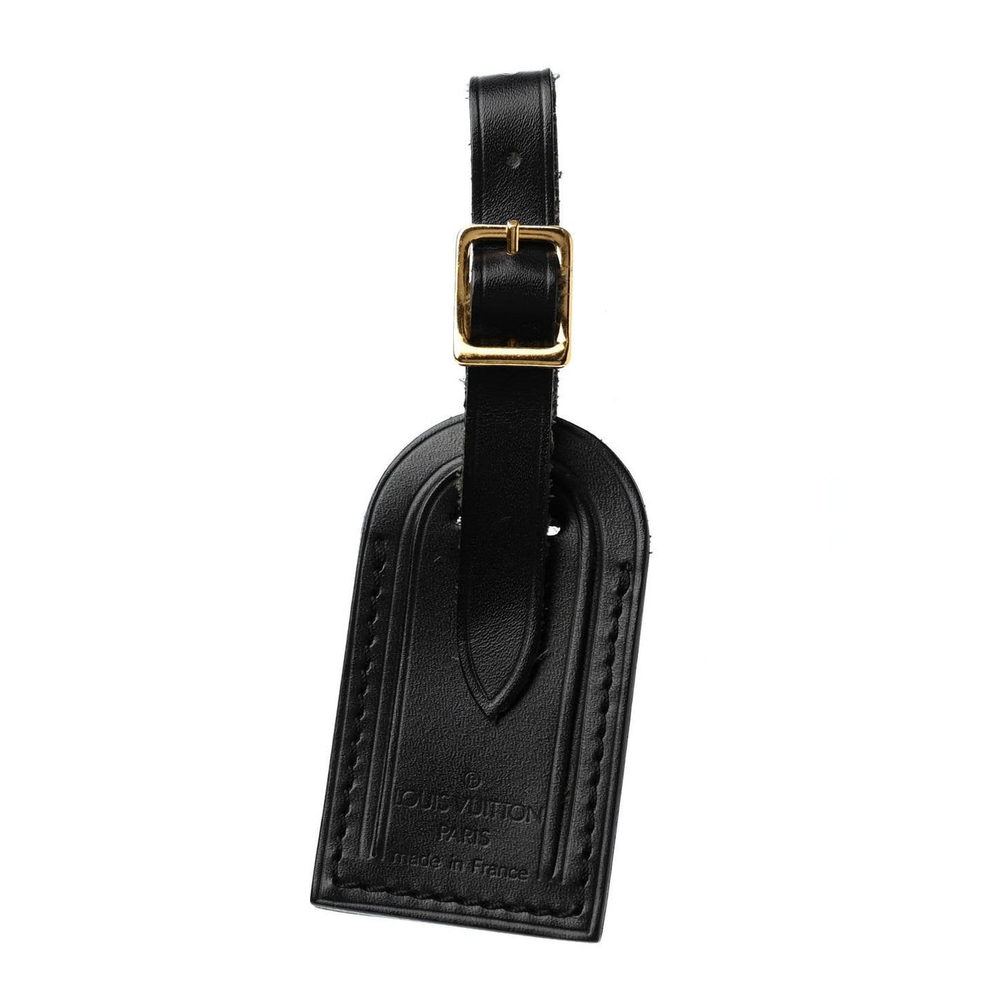 Calfskin Luggage Tag Black