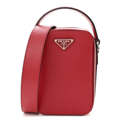 Prada Saffiano Travel Brique Crossbody Messenger Bag Fuoco 1 of 11