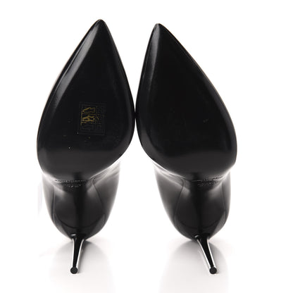 Saint Laurent Patent Calfskin Teddy High Vamp 105 Pumps 37.5 Black 6 of 10