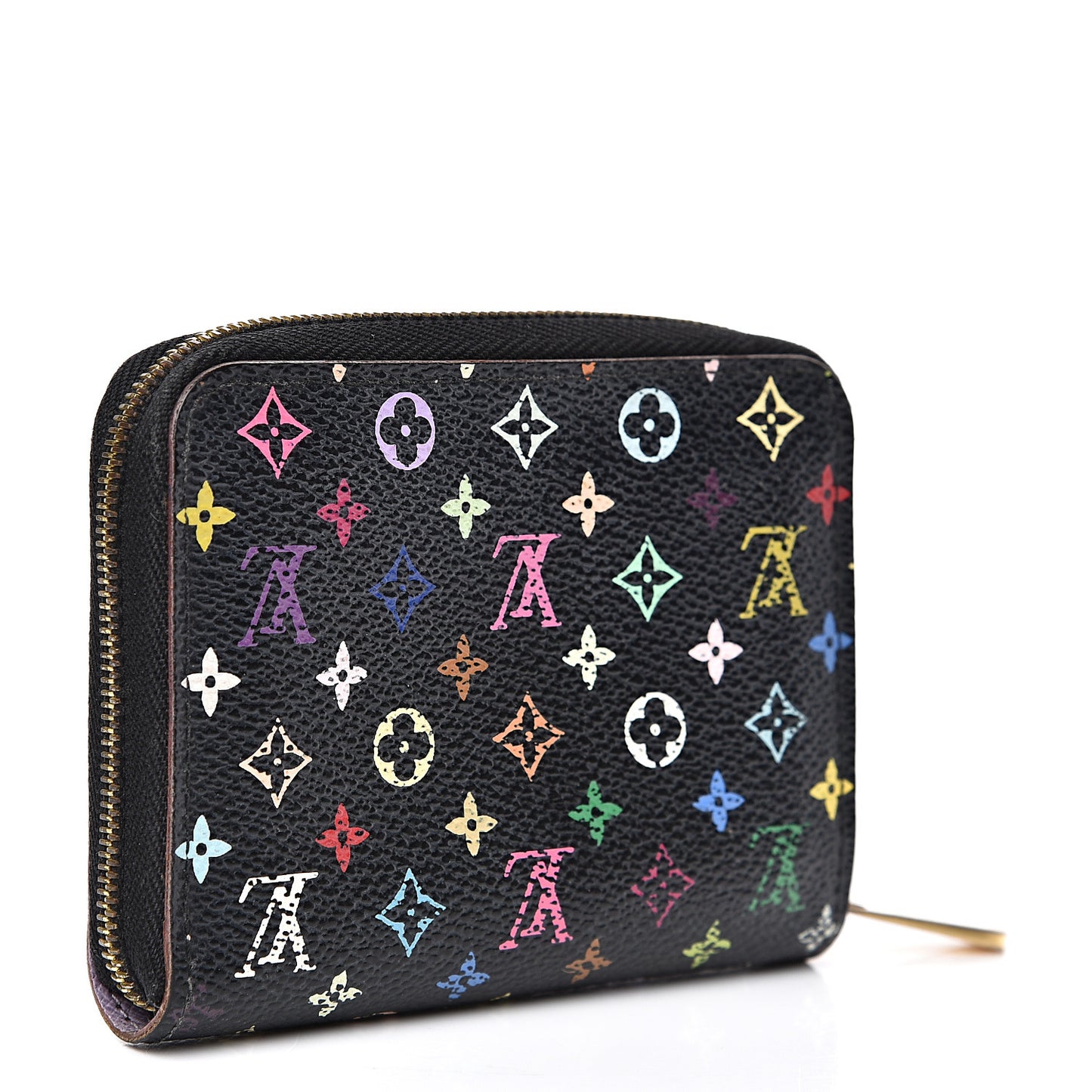 Monogram Multicolor Zippy Coin Purse Black Violet
