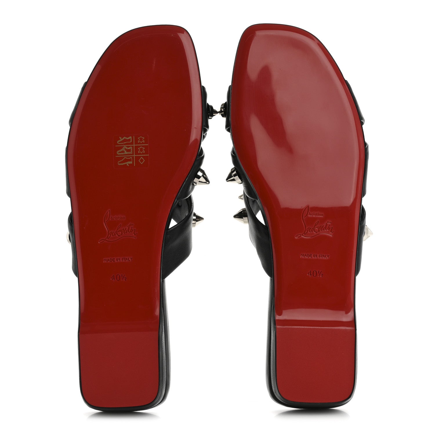 Christian Louboutin Calfskin Miss Spika Club Sandals 40.5 Black 7 of 10