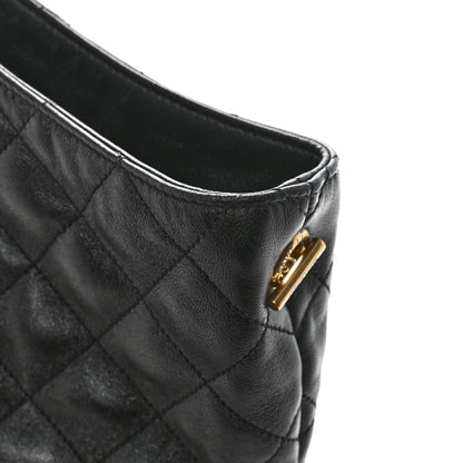 Saint Laurent Lambskin Quilted Maxi Icare Shopping Tote Black 13 of 14