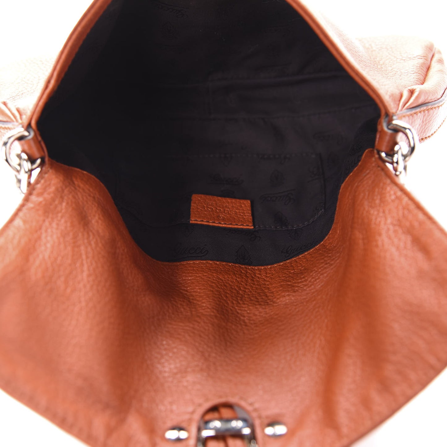 Calfskin Bamboo Croisette Evening Bag Orange