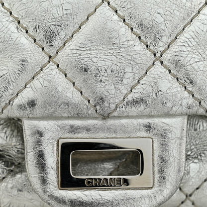 Chanel Metallic Aged Calfskin Quilted 2.55 Reissue 226 Flap Silver 11 of 13