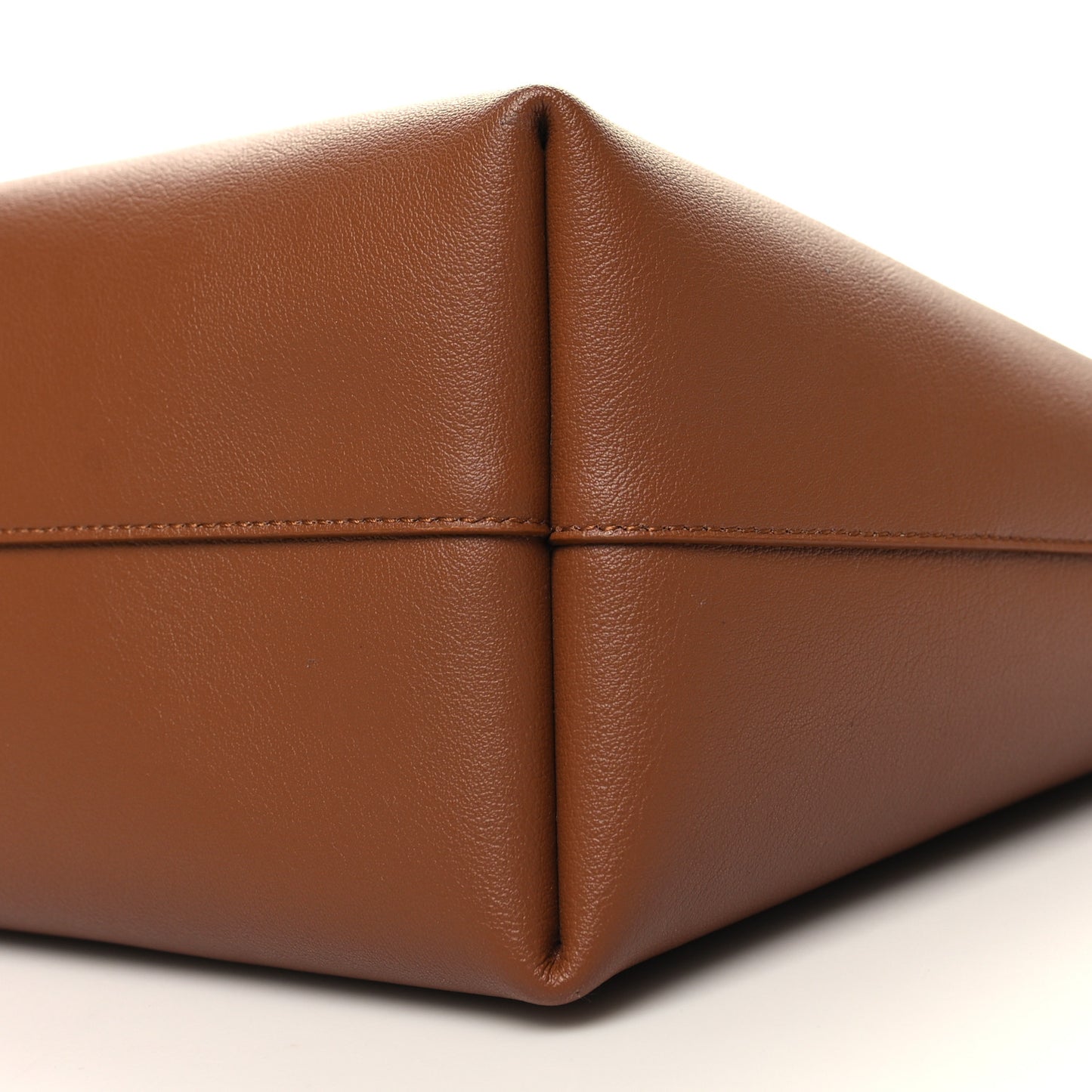 Calfskin Large Shopping Tote Dark Tan