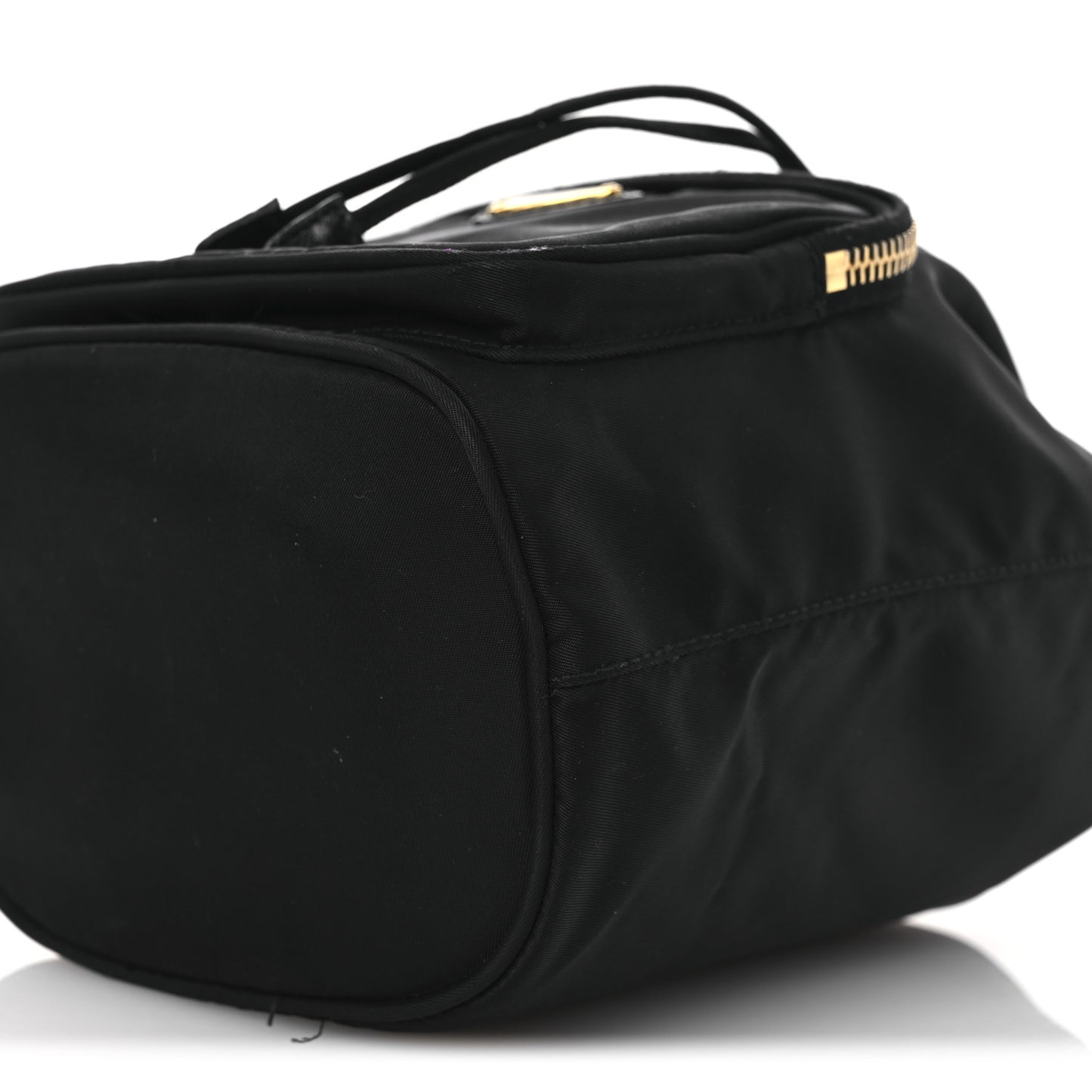 Saffiano Tessuto Nylon Mini Bucket Crossbody Bag Black