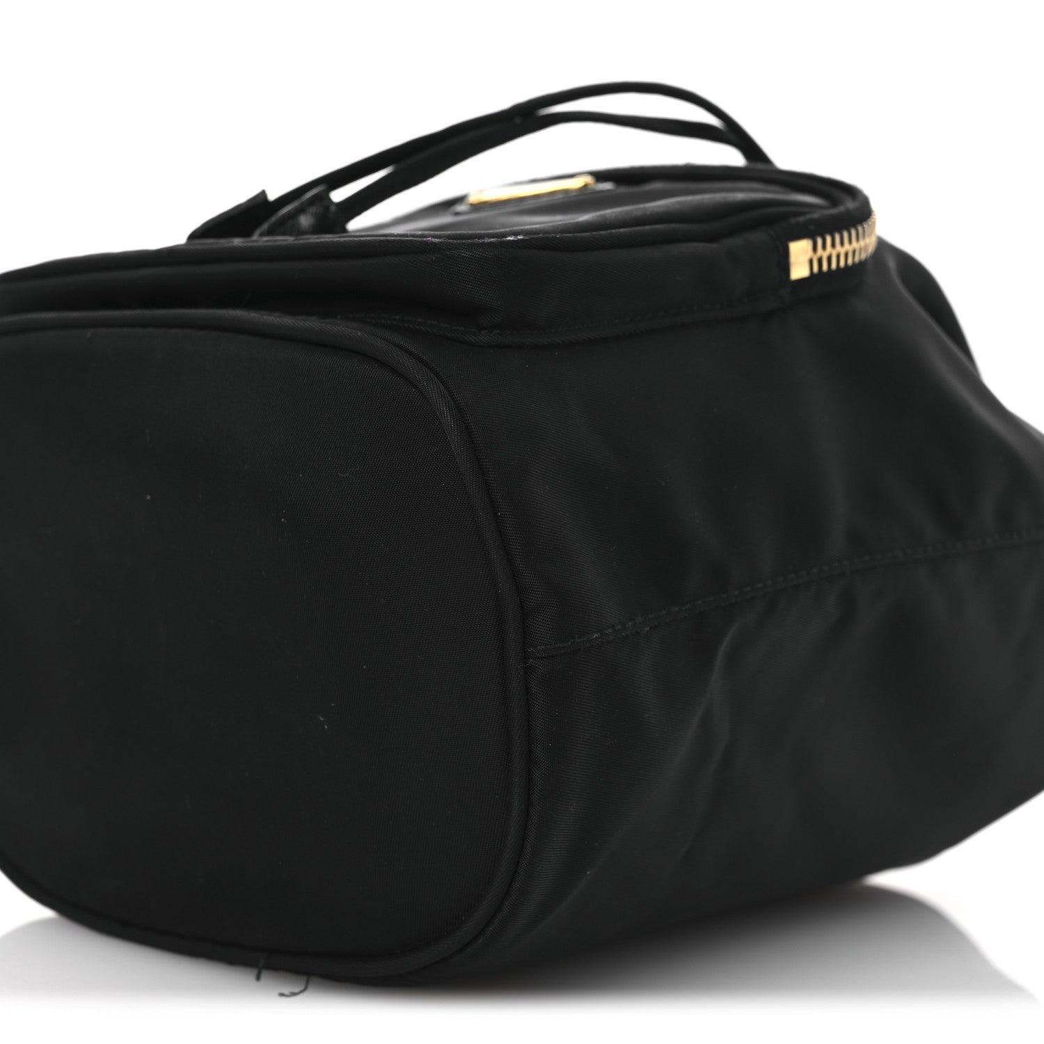 Prada Saffiano Tessuto Nylon Mini Bucket Crossbody Bag Black 11 of 14