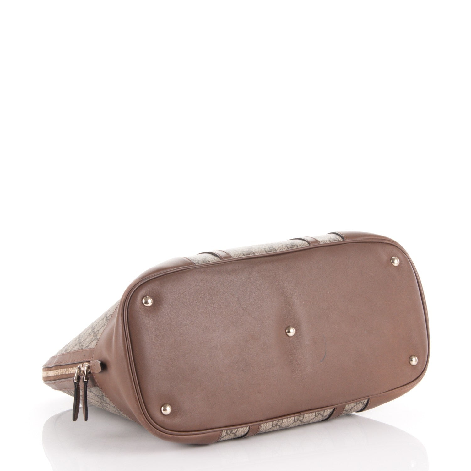 Gucci GG Supreme Monogram Margaux Calfskin Large Nice Top Handle Dome Bag Beige Ebony Acero 4 of 8