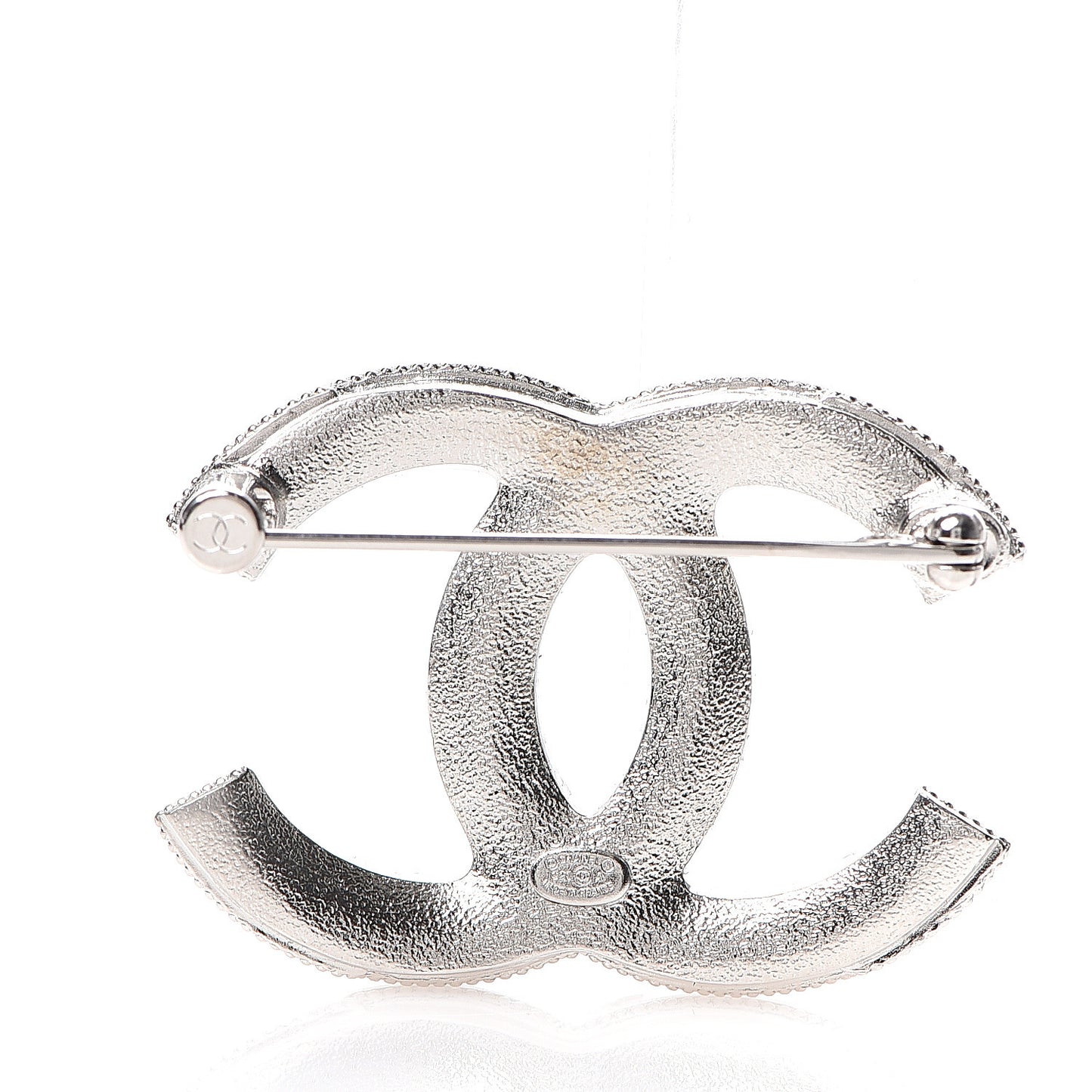 Crystal CC Brooch Silver