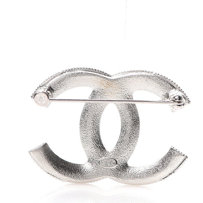 Chanel Crystal CC Brooch Silver 2 of 4