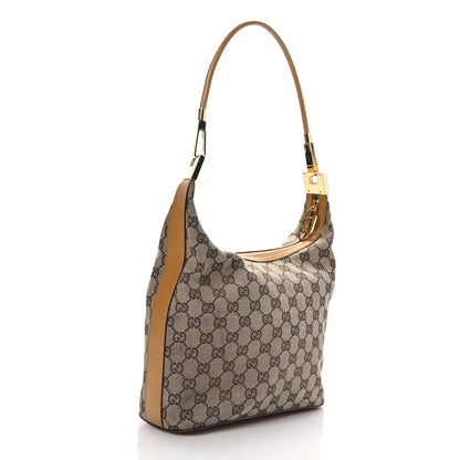 Gucci Monogram GG Clasp Hobo Tan 3 of 9