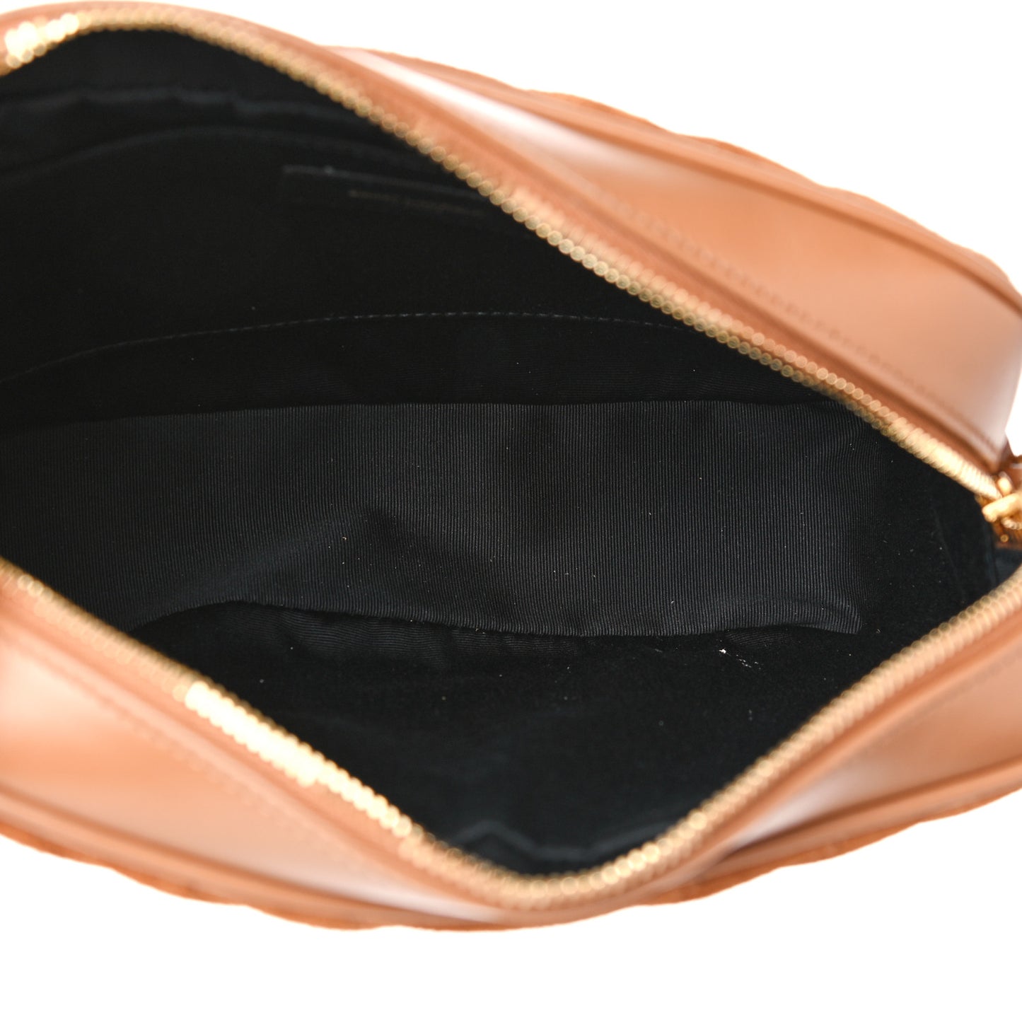 Suede Matelasse Monogram Lou Camera Bag Cinnamon
