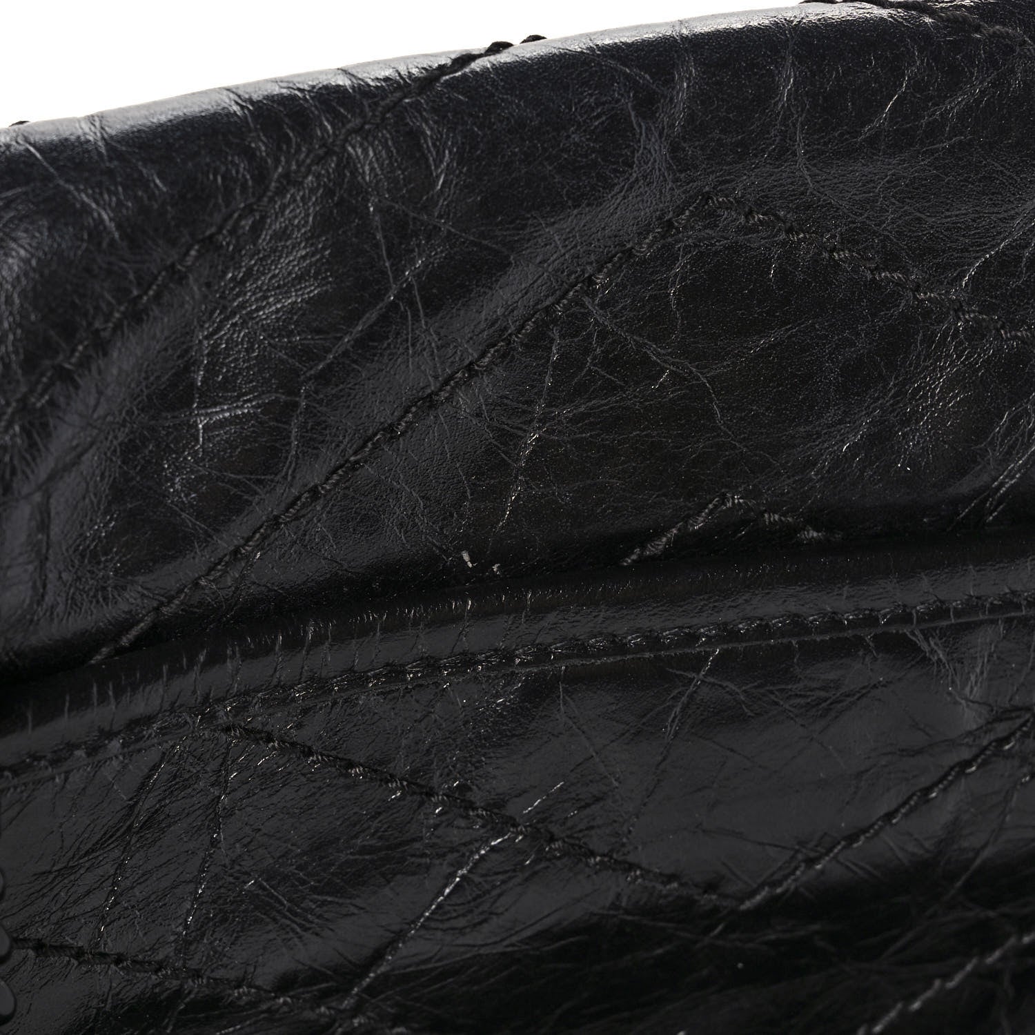 Saint Laurent Crinkled Calfskin Matelasse Monogram Baby Niki Chain Satchel Black 10 of 13