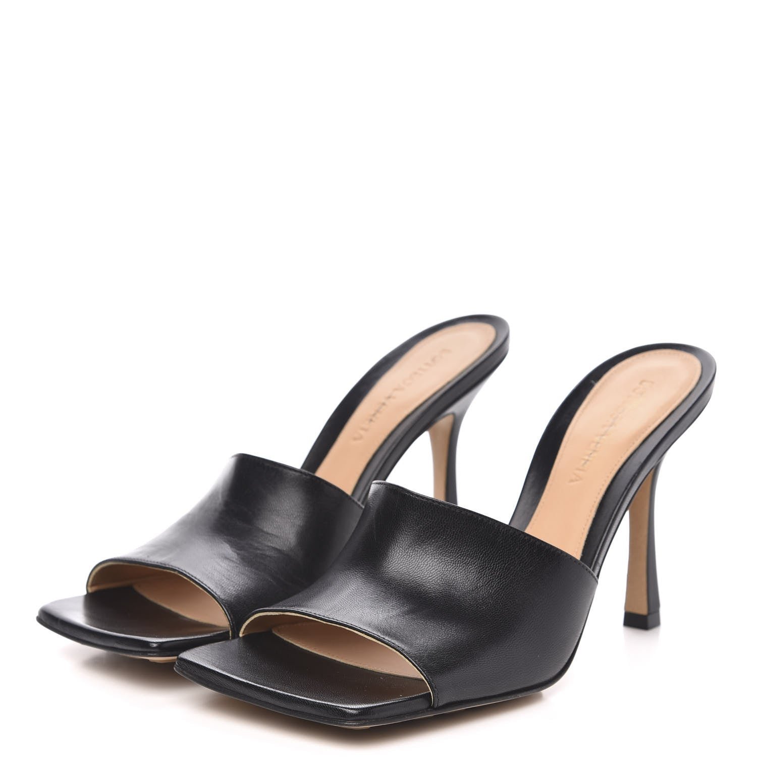 Bottega Veneta Lambskin Stretch Mule Sandals 38 Black 3 of 9