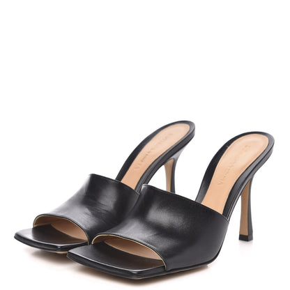 Bottega Veneta Lambskin Stretch Mule Sandals 38 Black 3 of 9