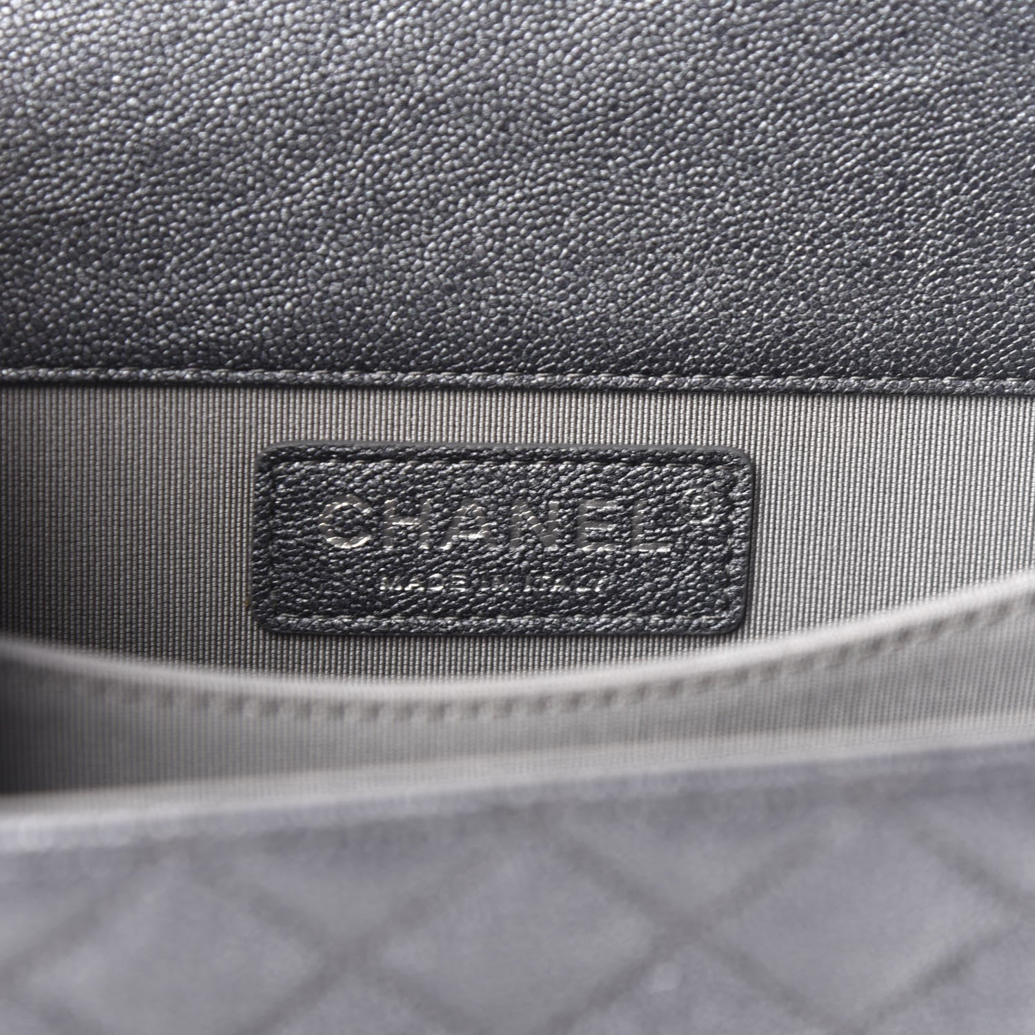 Chanel Iridescent Caviar Quilted North South Boy Flap Silver 6 of 11