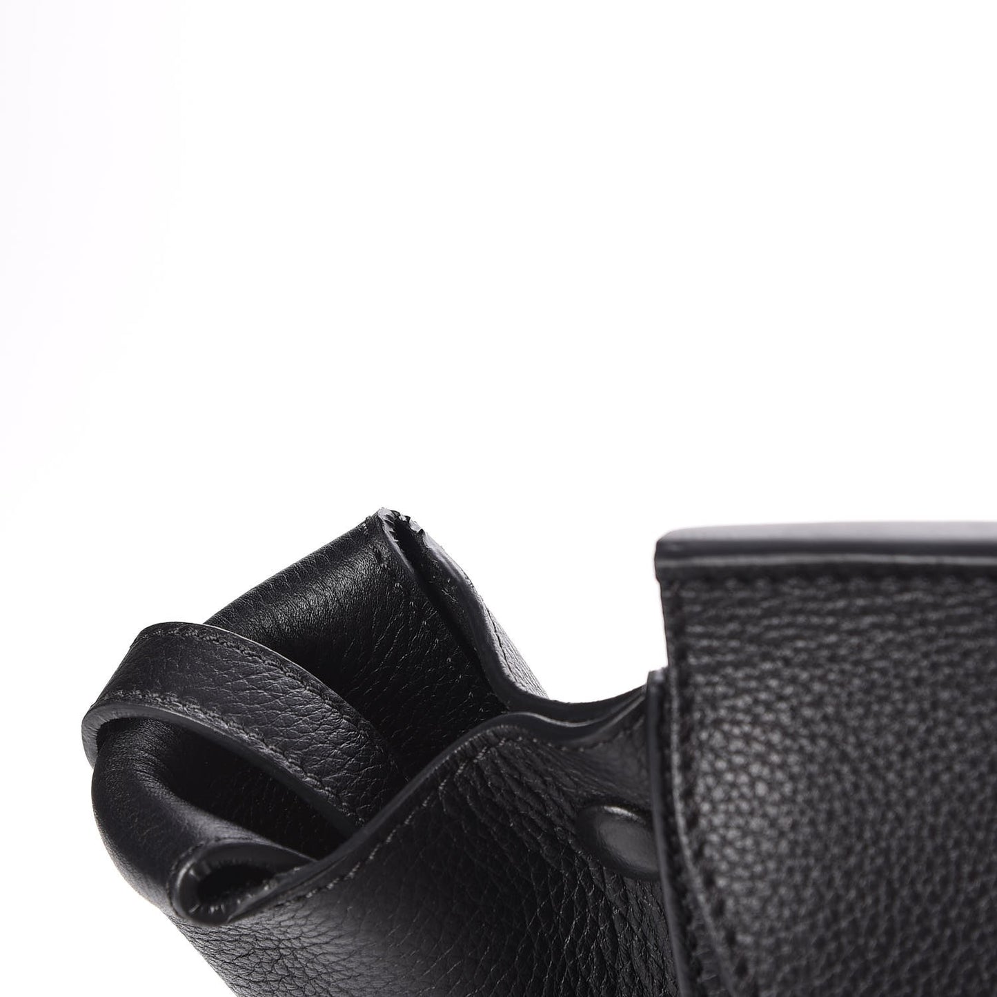 Crisped Calfskin Small Tie Knot Tote Black