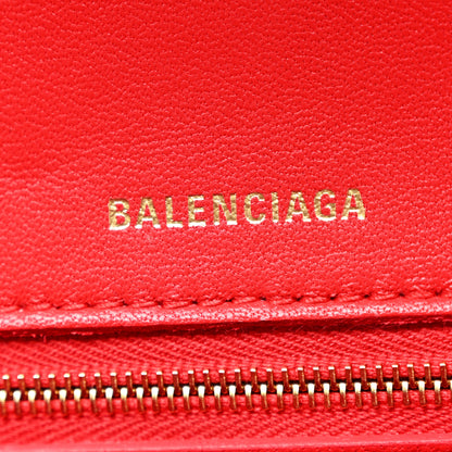 Balenciaga Shiny Box Calfskin Medium Hourglass Top Handle Bag Bright Red 6 of 14