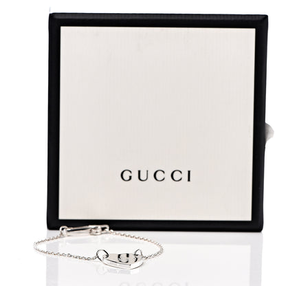 Gucci Sterling Silver Trademark Heart Bracelet 6 of 6