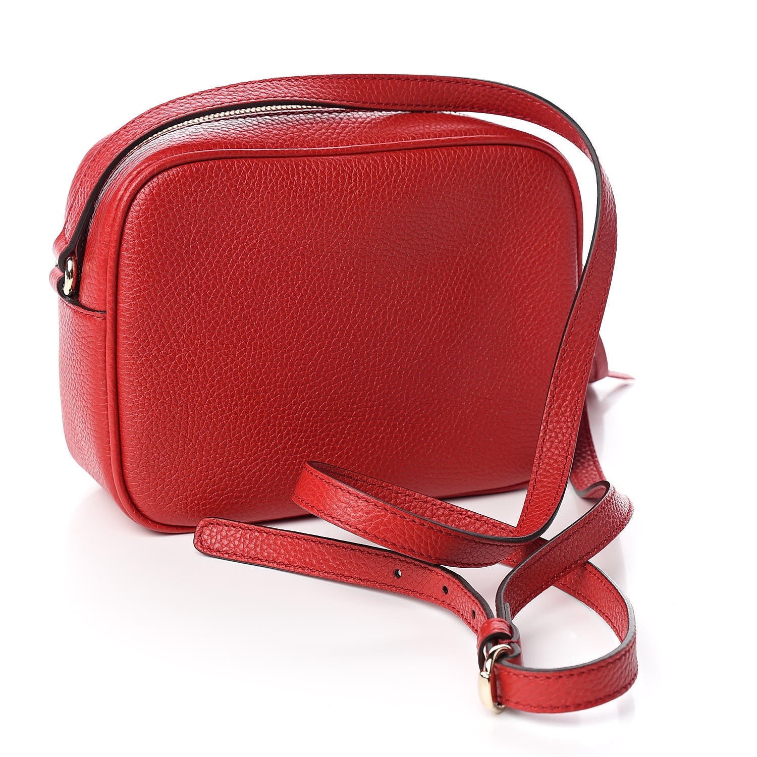 Gucci Pebbled Calfskin Small Soho Disco Bag Tabasco Red 3 of 10