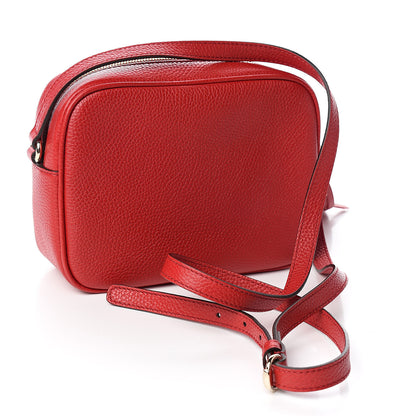 Gucci Pebbled Calfskin Small Soho Disco Bag Tabasco Red 3 of 10