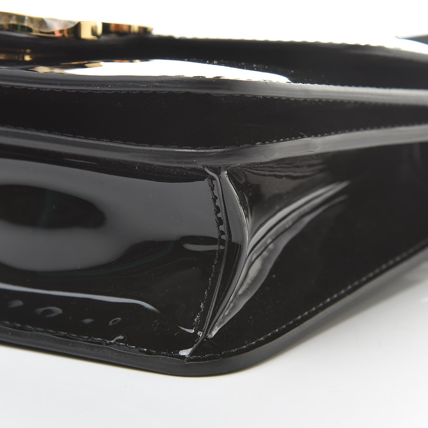 Fendi Vitello Vernice Mou Karligraphy Crossbody Bag Black 10 of 13