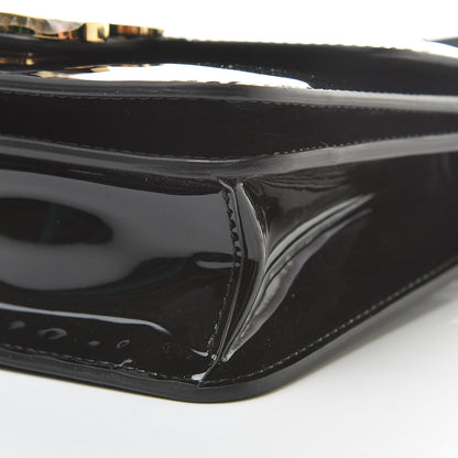Fendi Vitello Vernice Mou Karligraphy Crossbody Bag Black 10 of 13