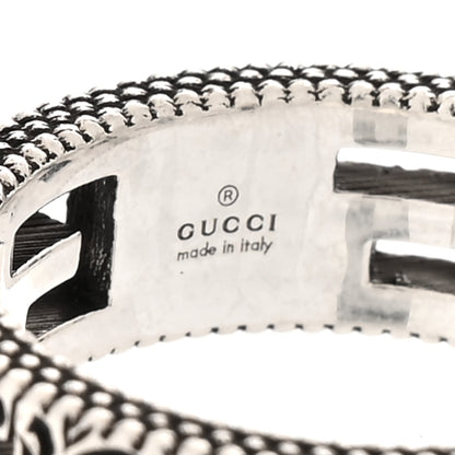 Gucci Sterling Silver Narrow Square G Band Ring 54 7 4 of 6
