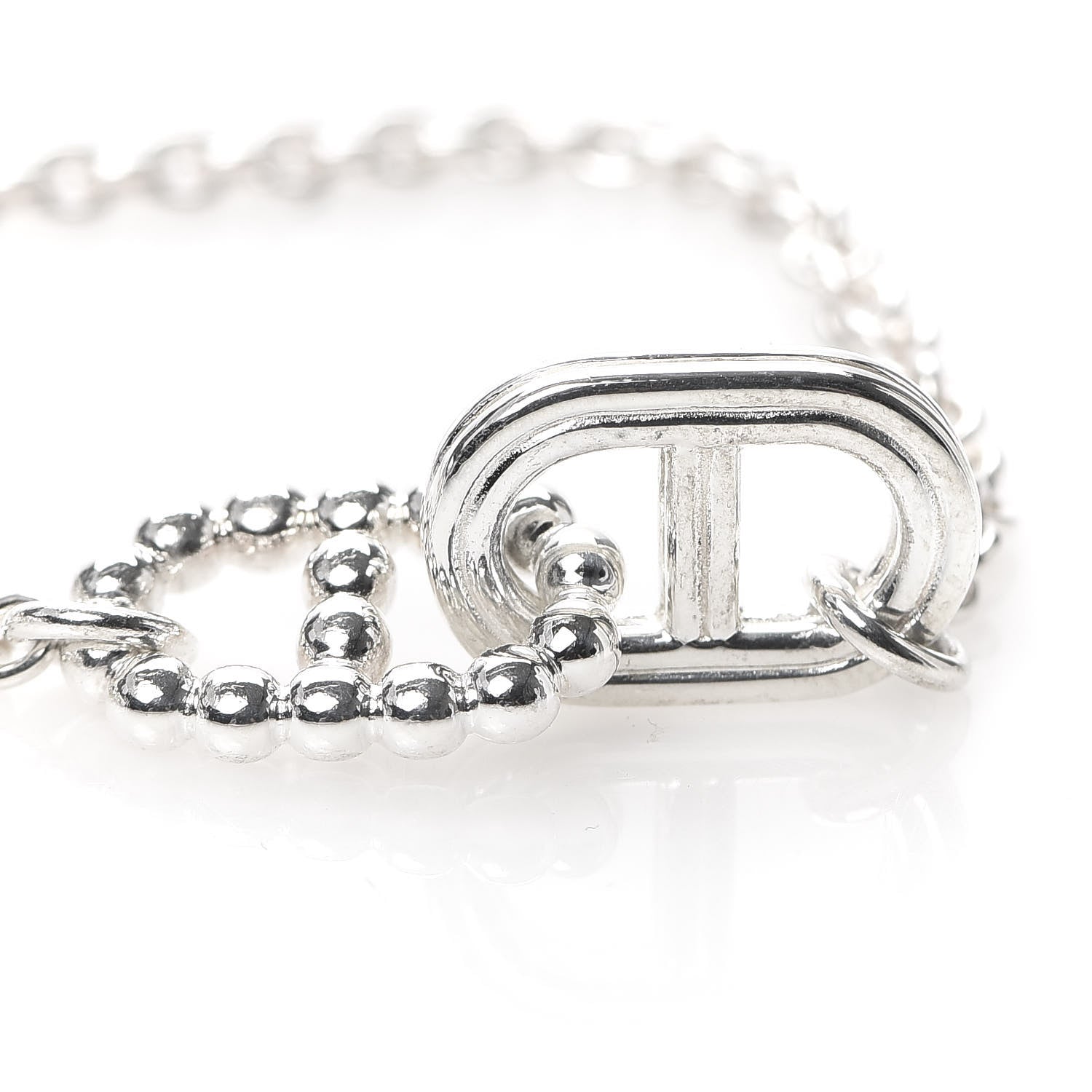 Hermes Sterling Silver PM Parade Bracelet LG 5 of 5