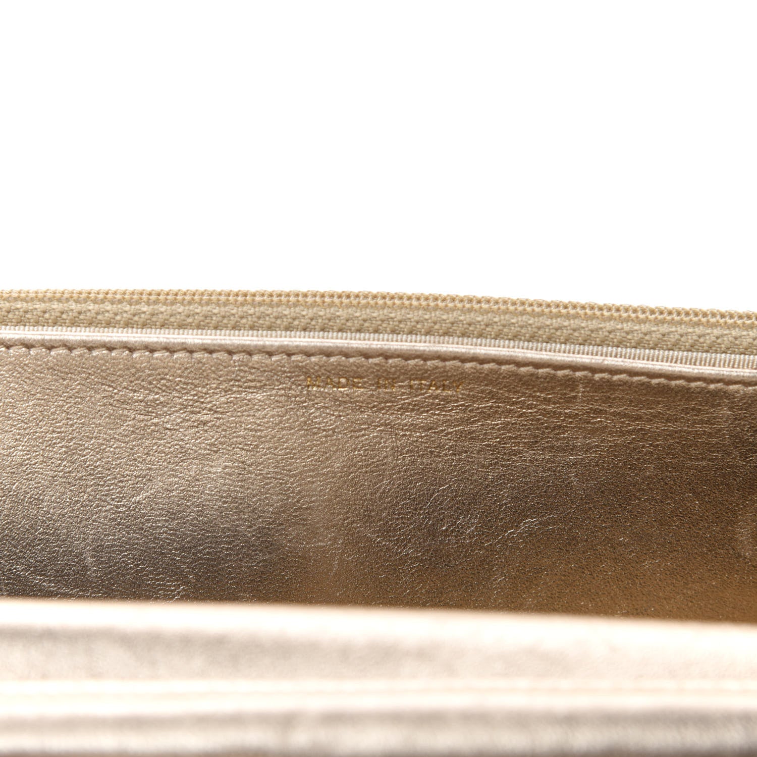 Chanel Metallic Lambskin Quilted Wallet On Chain WOC Gold 14 of 17