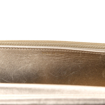 Chanel Metallic Lambskin Quilted Wallet On Chain WOC Gold 14 of 17