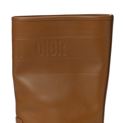 Christian Dior Calfskin Embossed Dior Quest 35mm Biker Boots 39 Natural 10 of 20