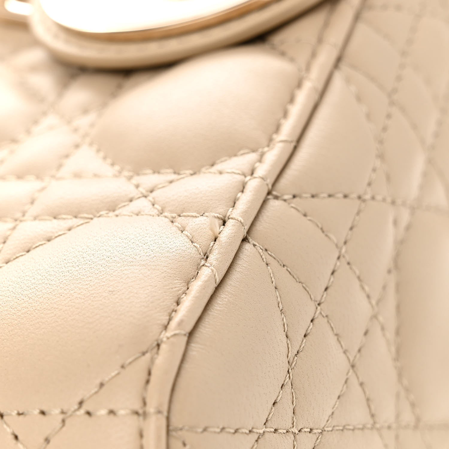 Christian Dior Lambskin Cannage Small My ABCDior Lady Dior Hazelnut 9 of 9