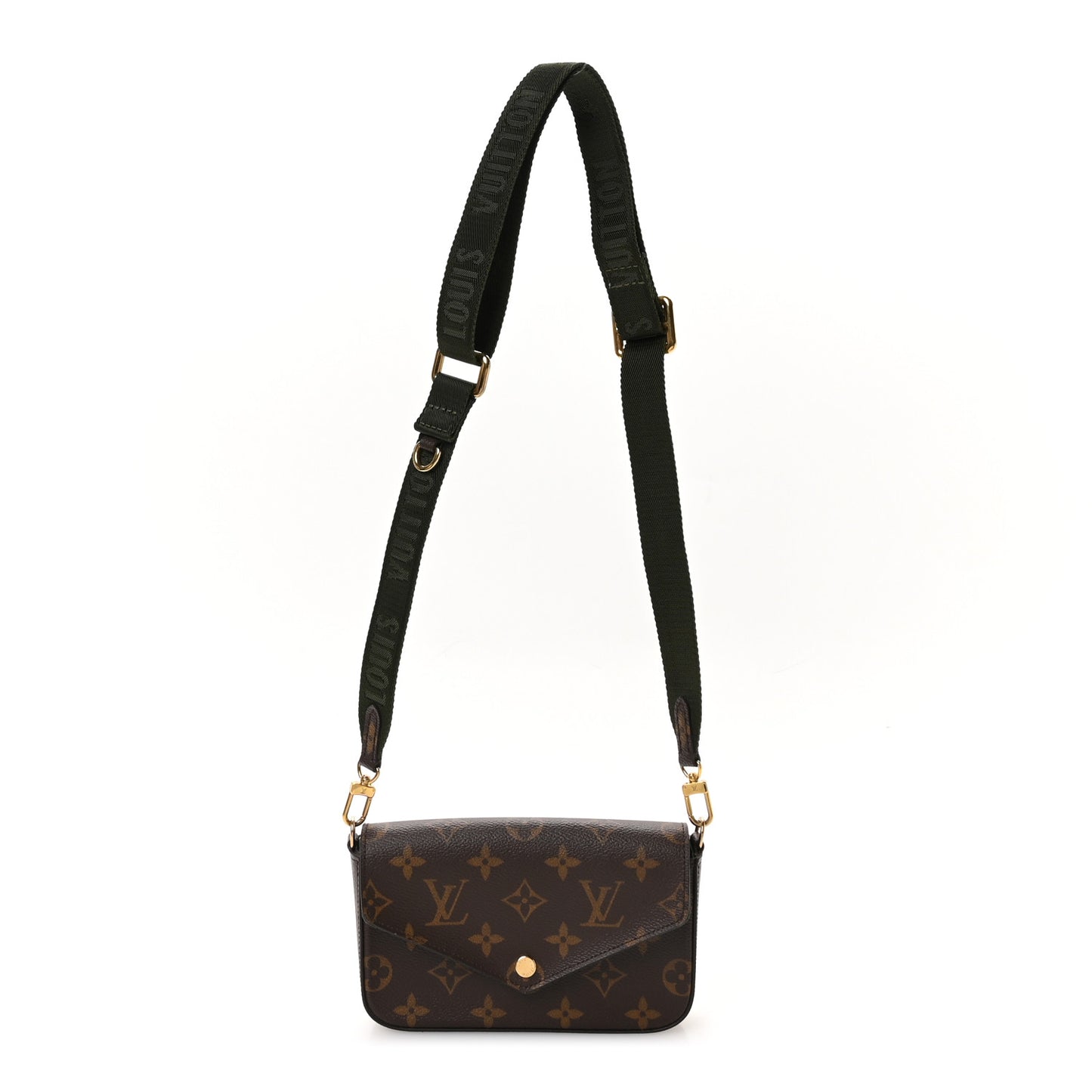 Monogram Felicie Strap & Go Kaki