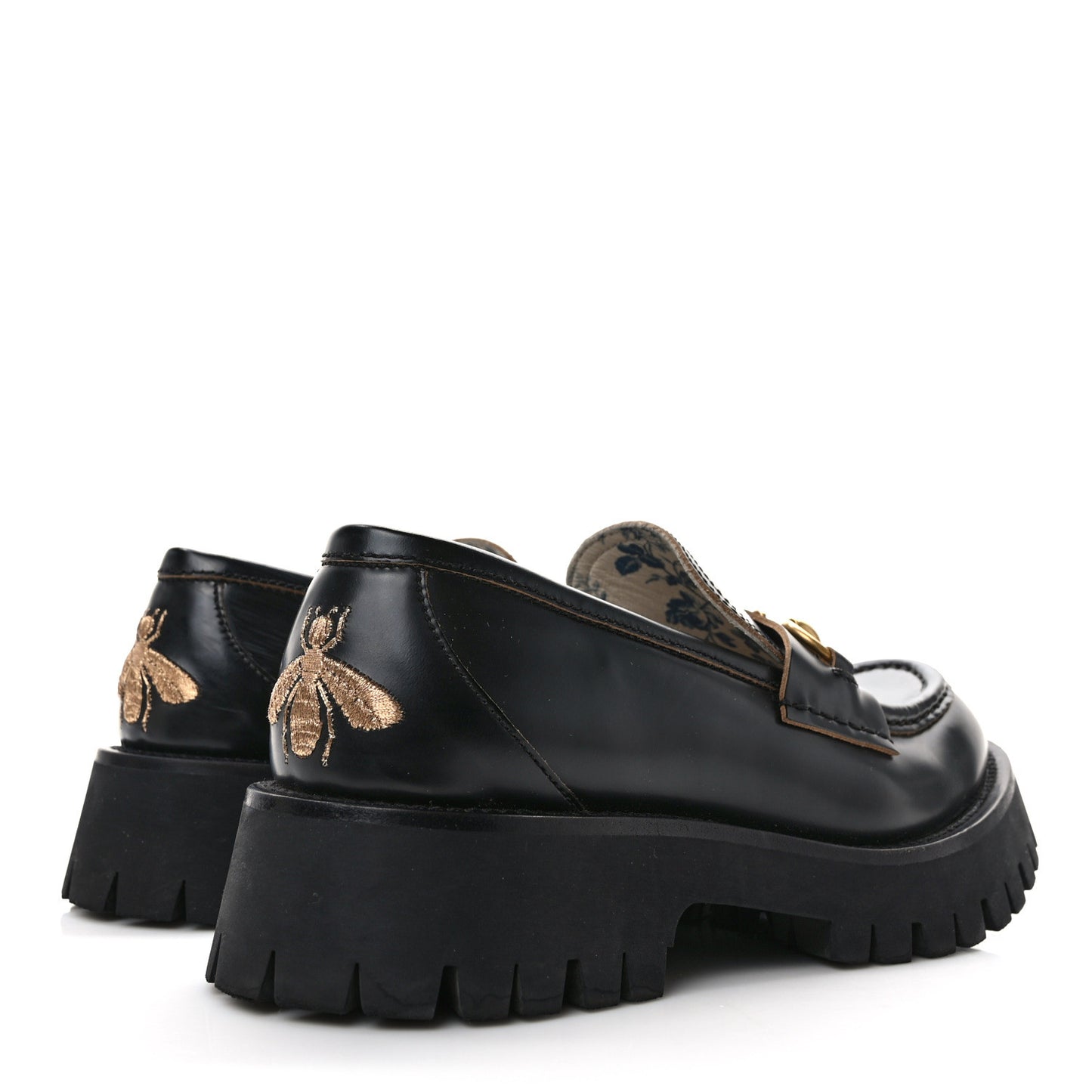 Cordovan Lux Womens Harald Horsebit 25mm Platform Loafers 39 Black