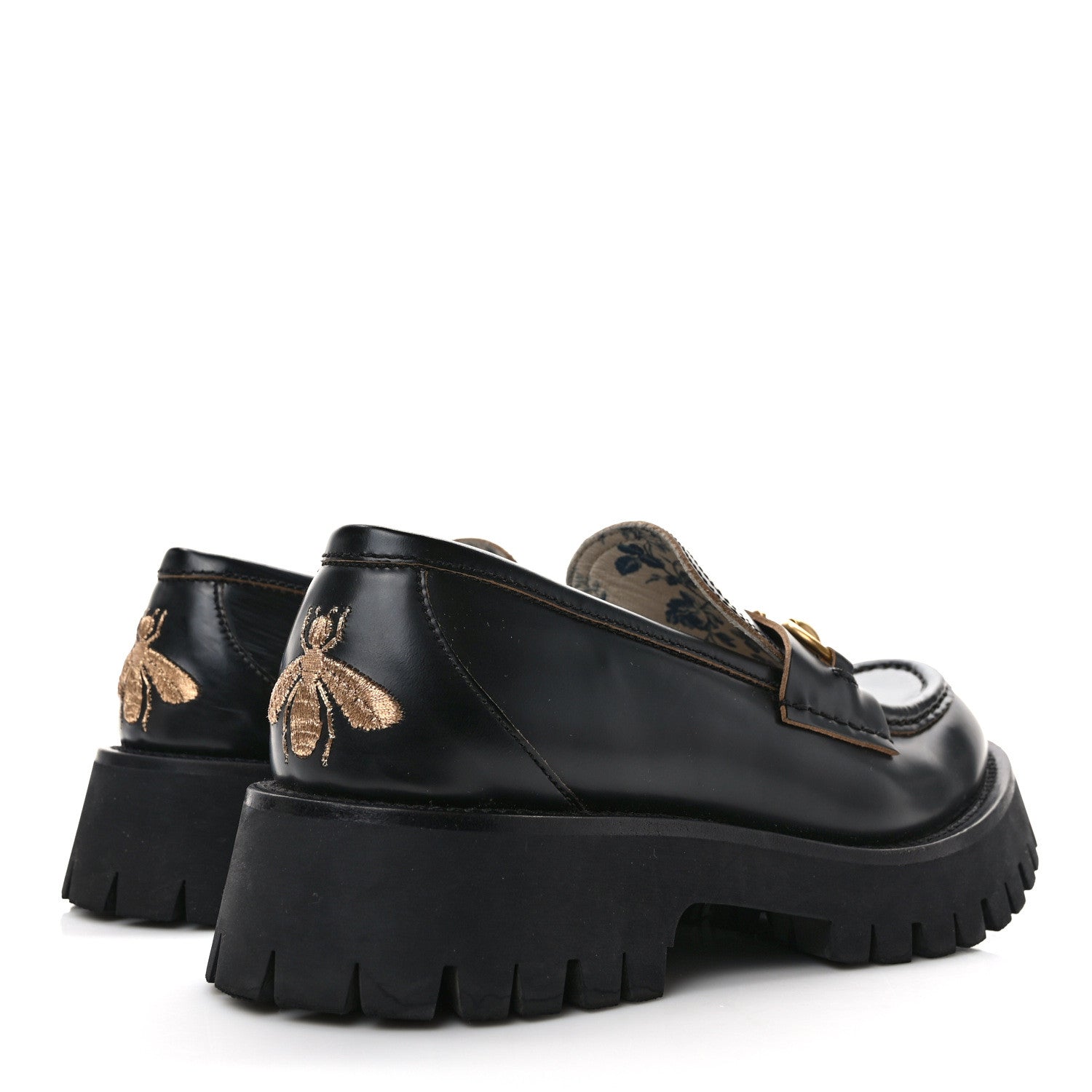 Gucci Cordovan Lux Womens Harald Horsebit 25mm Platform Loafers 39 Black 4 of 9
