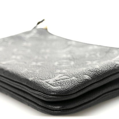 Louis Vuitton Empreinte Double Zip Pochette Black 9 of 10