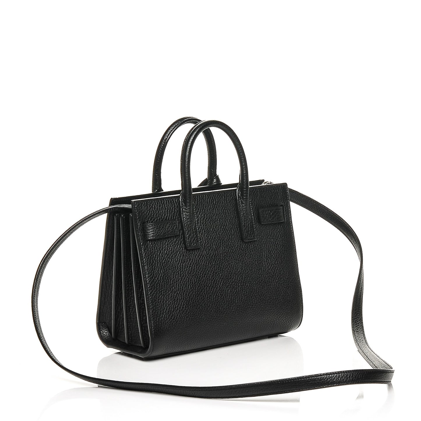 Grained Calfskin Nano Sac De Jour Black