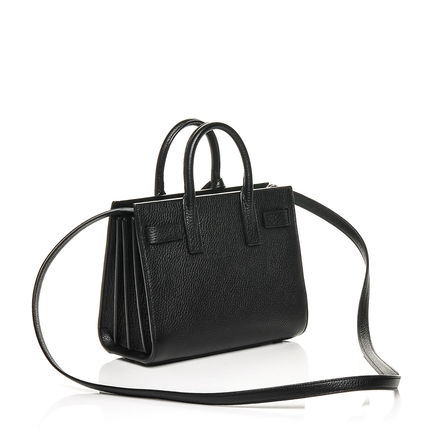 Saint Laurent Grained Calfskin Nano Sac De Jour Black 3 of 7