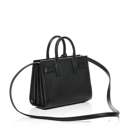 Saint Laurent Grained Calfskin Nano Sac De Jour Black 3 of 7