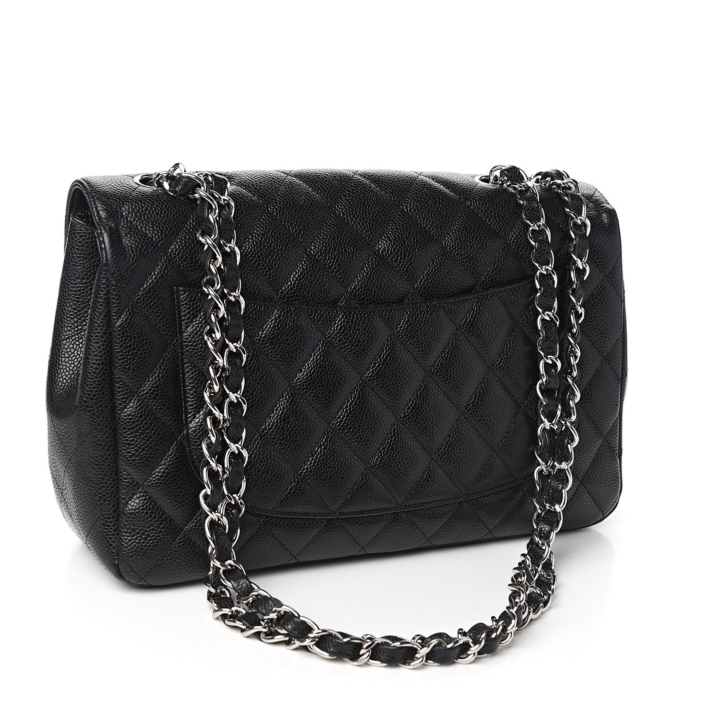 Caviar Quilted Jumbo Single Flap Black
