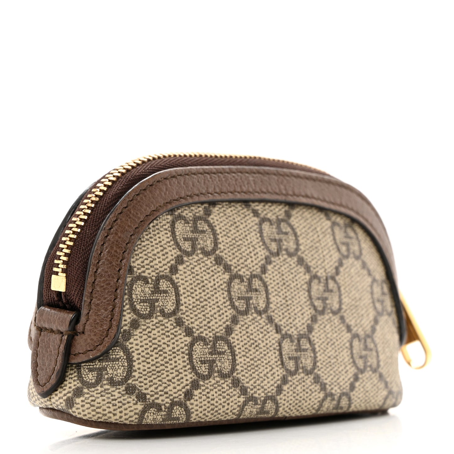 GG Supreme Monogram Web Ophidia Dome Key Pouch Beige New Acero