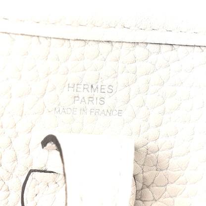 Hermes Taurillon Clemence Evelyne TPM New White 5 of 10