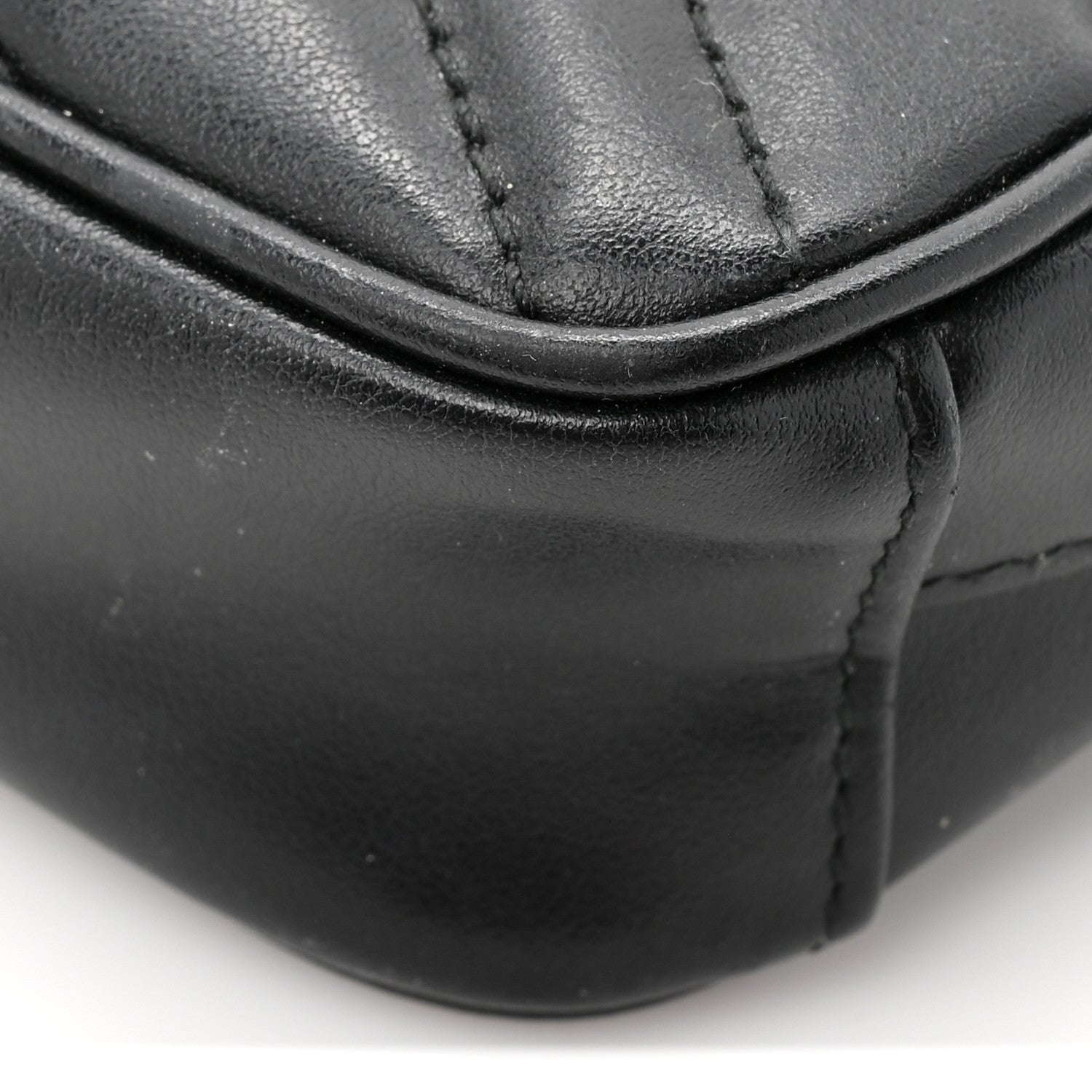 Gucci Calfskin Matelasse Mini GG Marmont Crossbody Bag Black 15 of 16