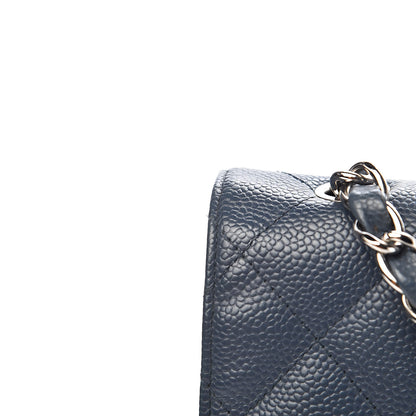 Chanel Caviar Quilted Jumbo Single Flap Dark Blue 8 of 18