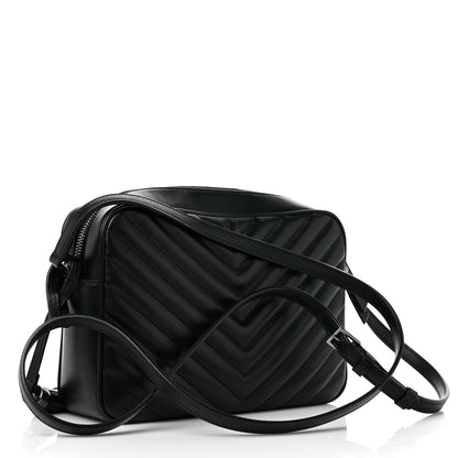 Saint Laurent Calfskin Matelasse Monogram Lou Camera Bag Black 3 of 9