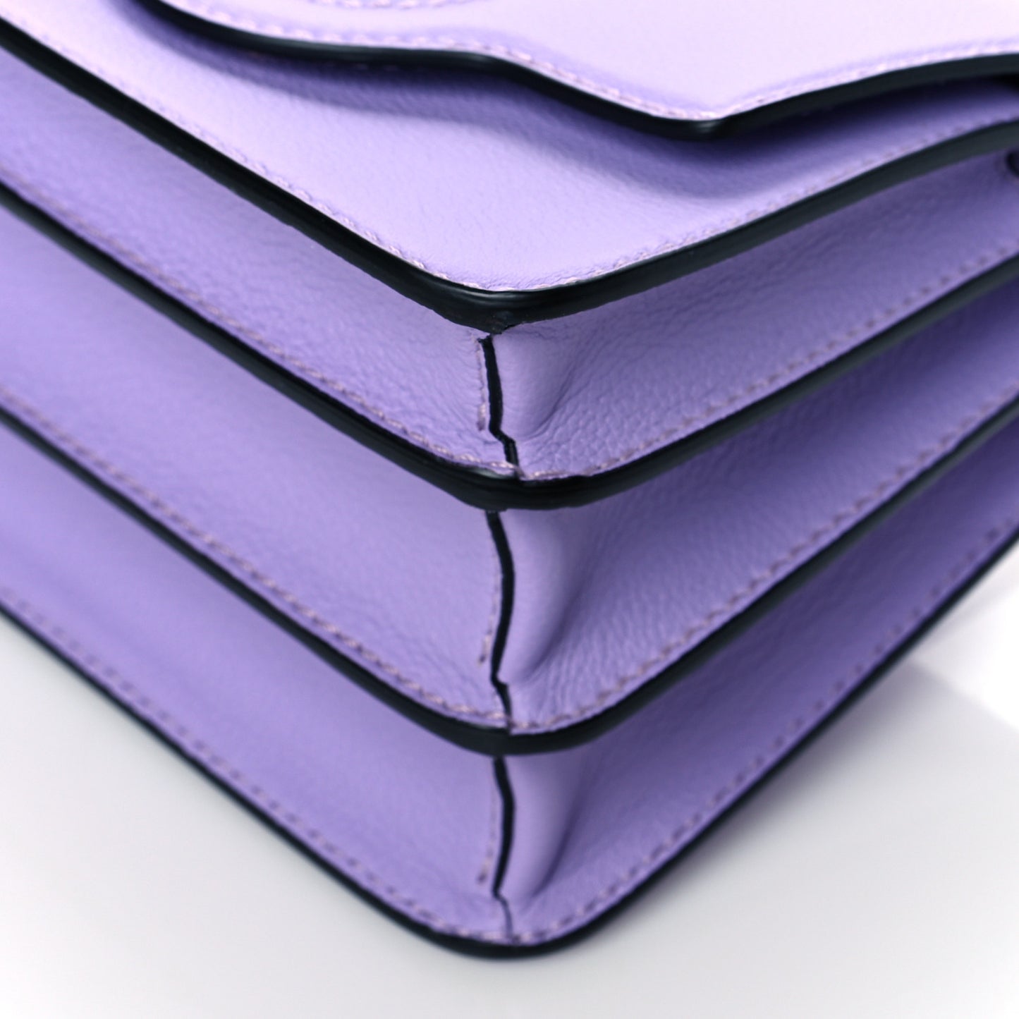 Grained Calfskin La Medusa Shoulder Bag Lilac